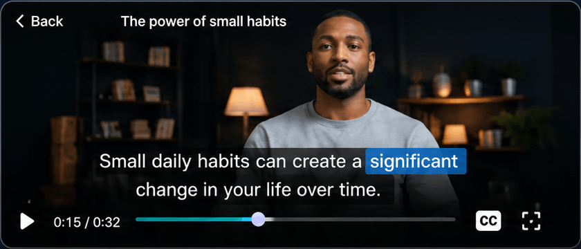 NovaLingo video lesson preview